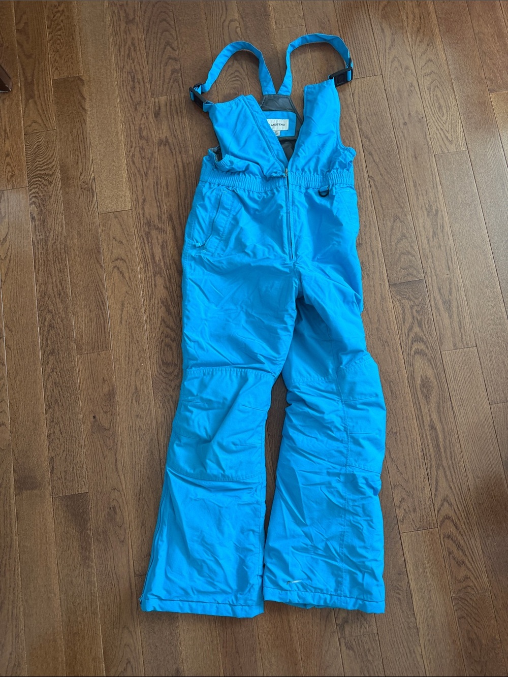 Lands' End Kids Turquoise Blue Snow Overalls size 14